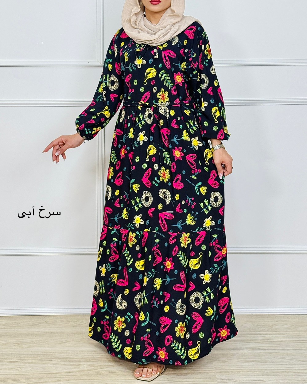 پیراهن نخی آترین _ کد 1192