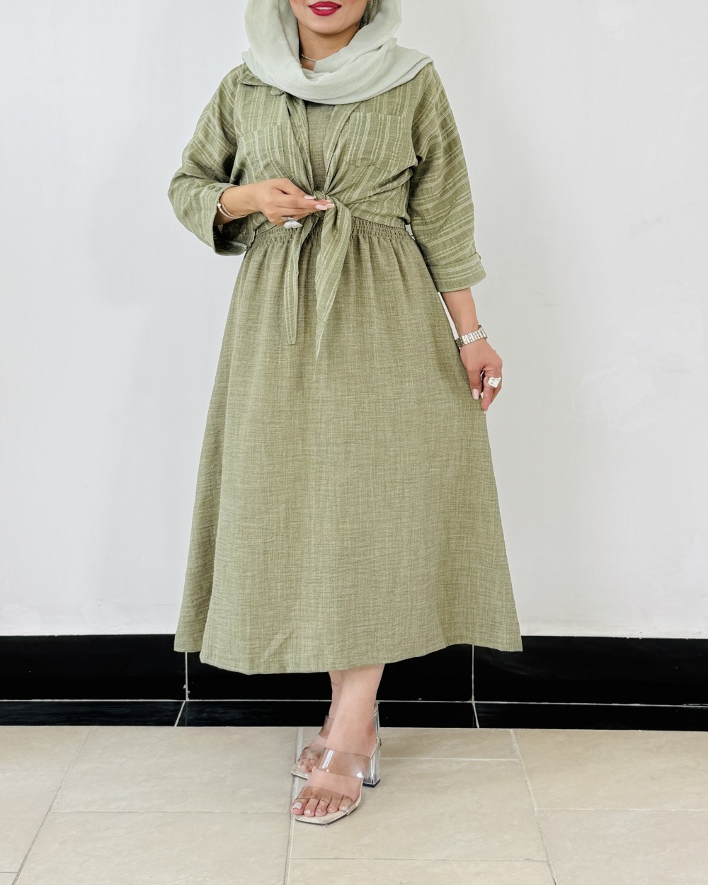 ست کیمیا ( سارافون و رویه جلو گره )  کد محصول 1320
