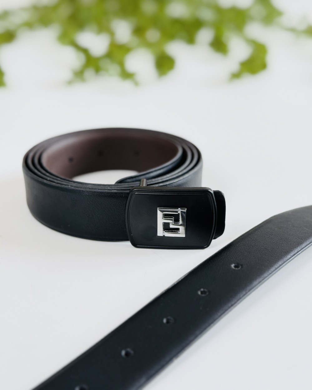 کمربند مشکی سگک دار مردانه _ کد محصول 642