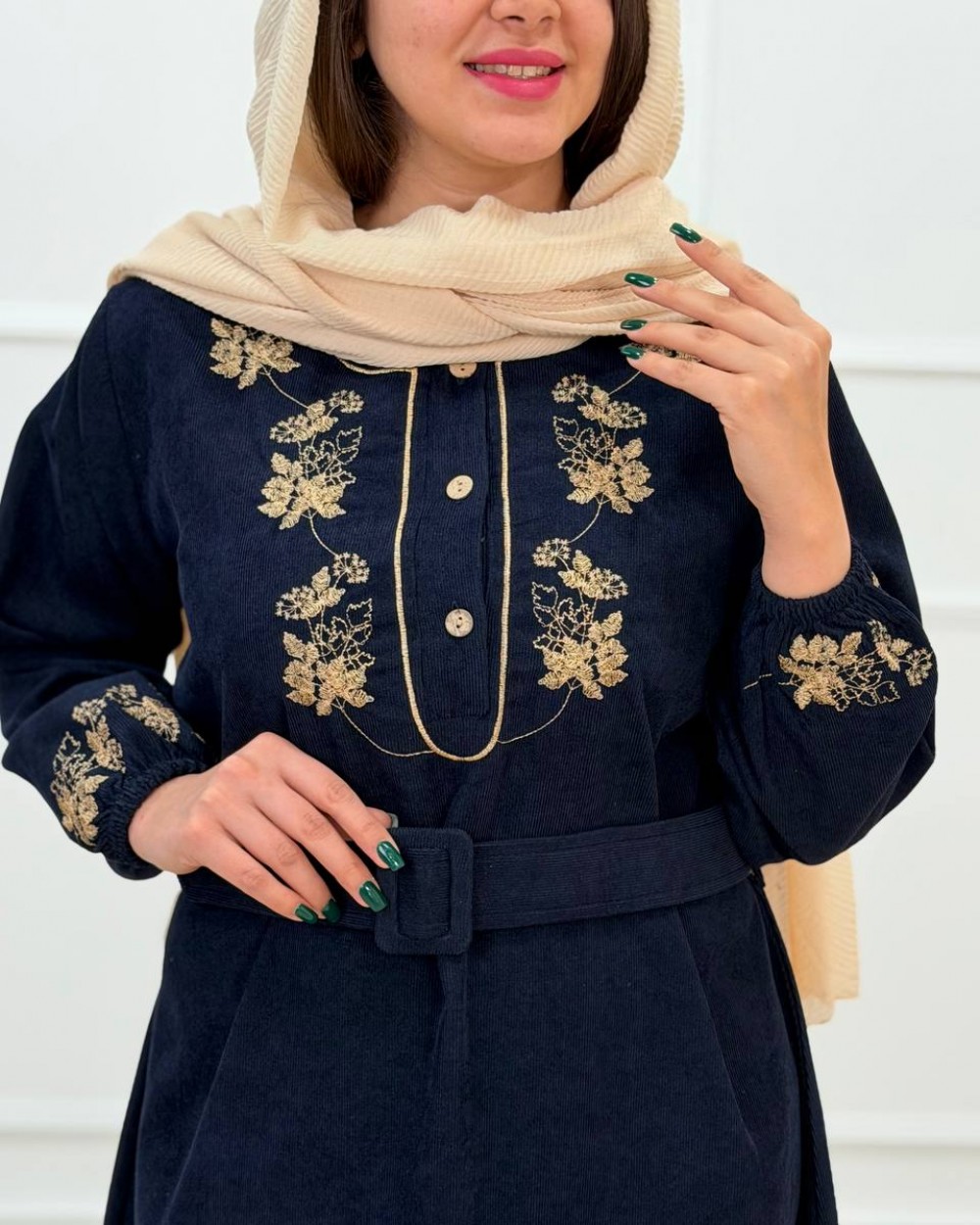 پیراهن مخمل کبریتی سپنتا کد محصول 1513