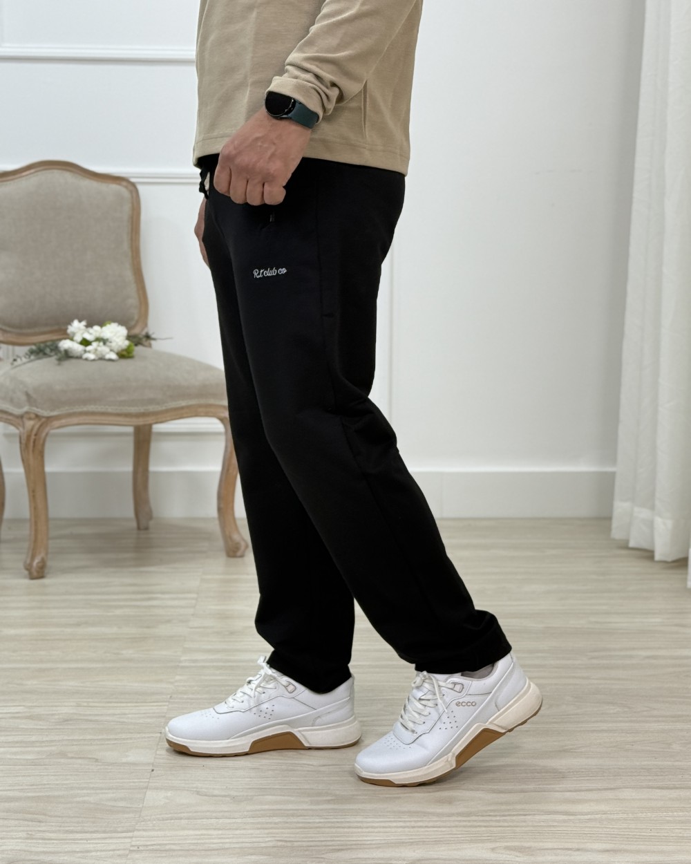 شلوار اسپرت مشکی RT  - کد محصول 1491