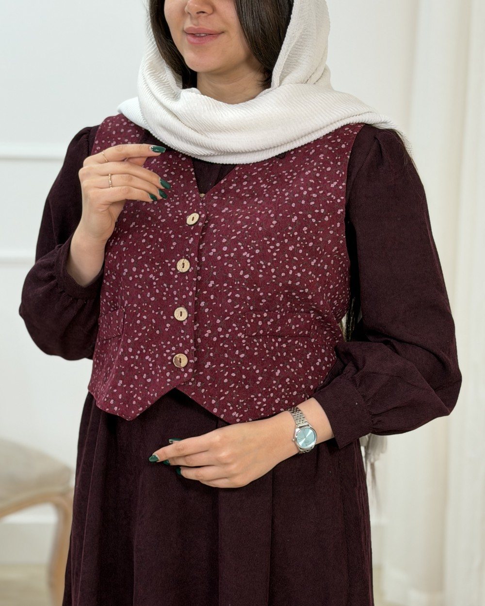 ست پیراهن و وست گلی کد محصول 1520