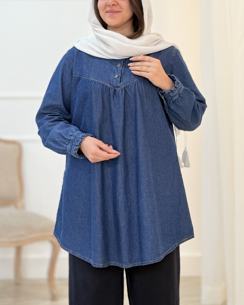 تونیک جین زنانه نیکو (مانتو جین) _کد 1425