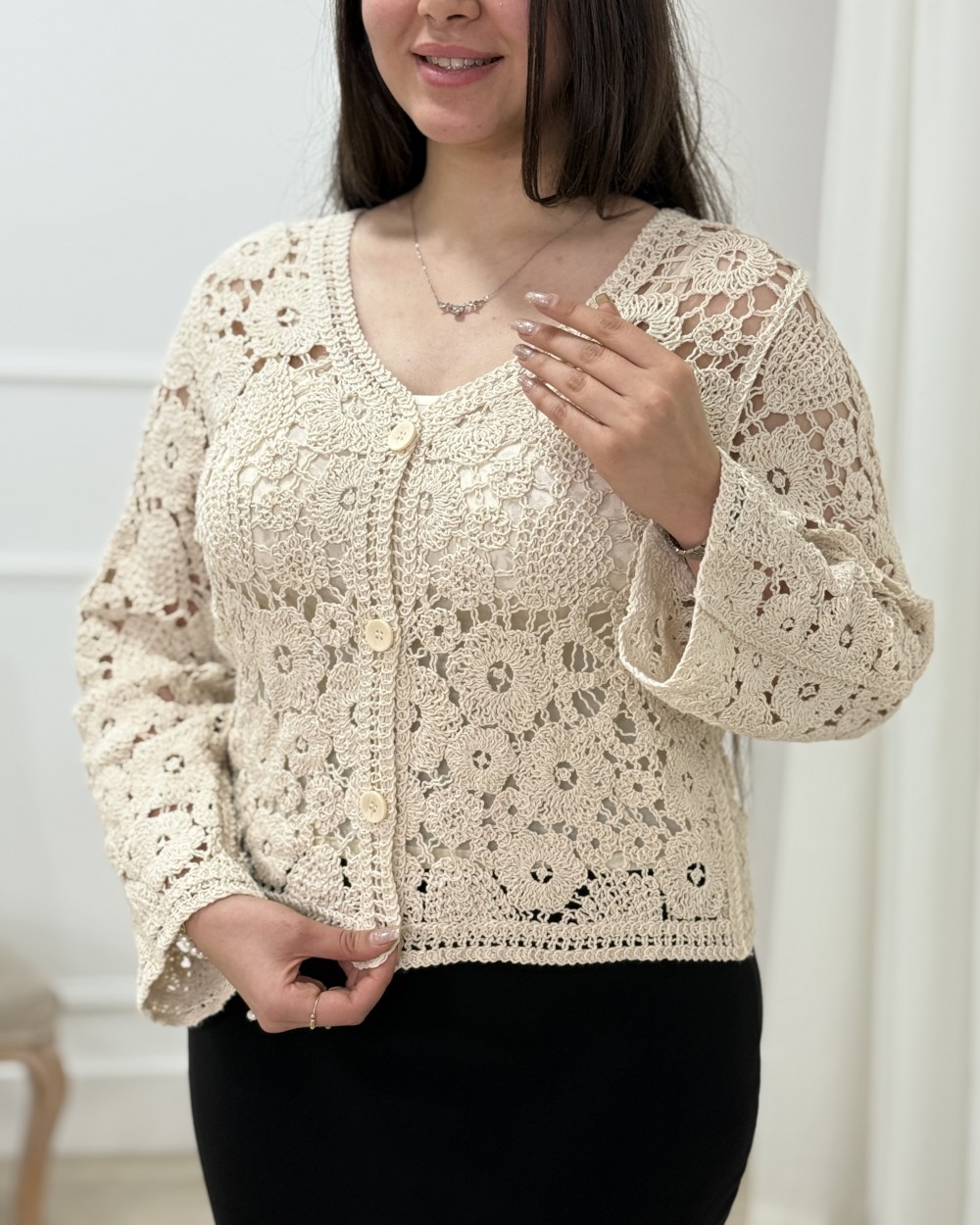 شومیز مجلسی دانتل کد محصول1578