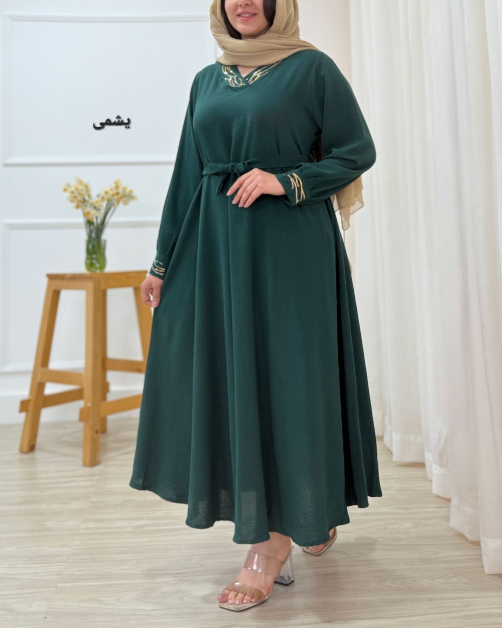 پیراهن بلند پولکی -کد محصول 1586