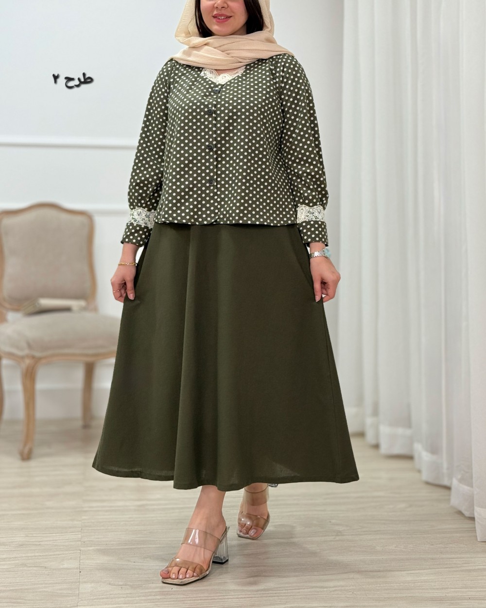 شومیز و دامن آرنیکا کد محصول 1592