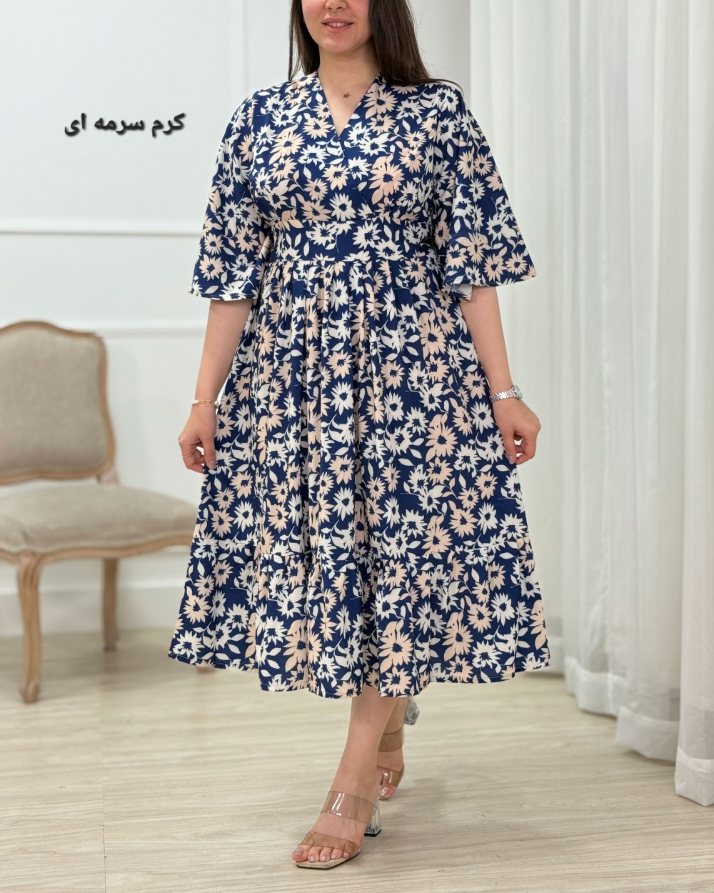 پیراهن فلور نارنج کد محصول 773