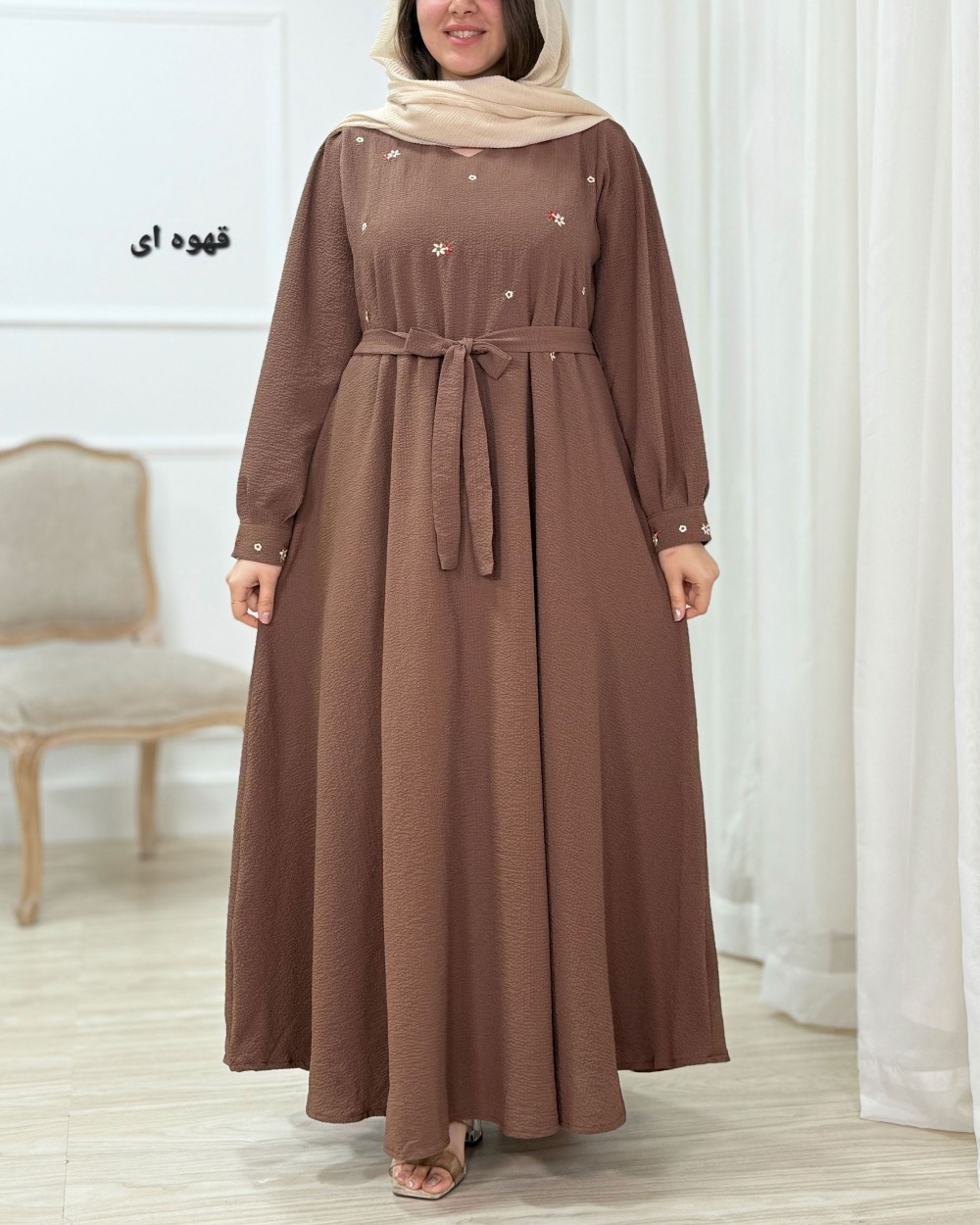 پیراهن پفکی گلدوزی شده کد محصول 1604