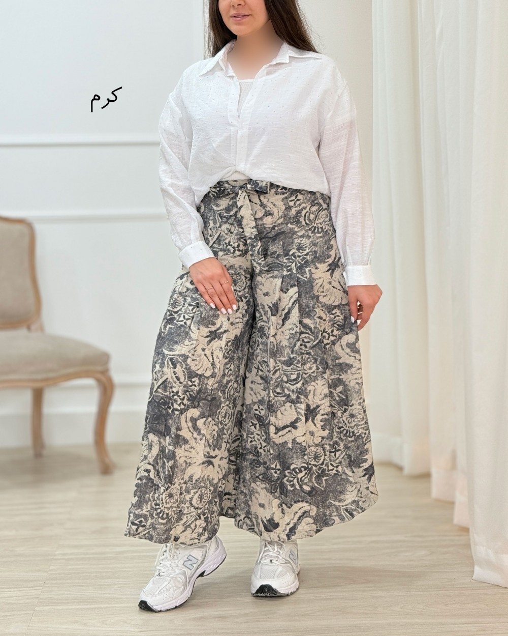 دامن شلواری طرحدار کد 1813