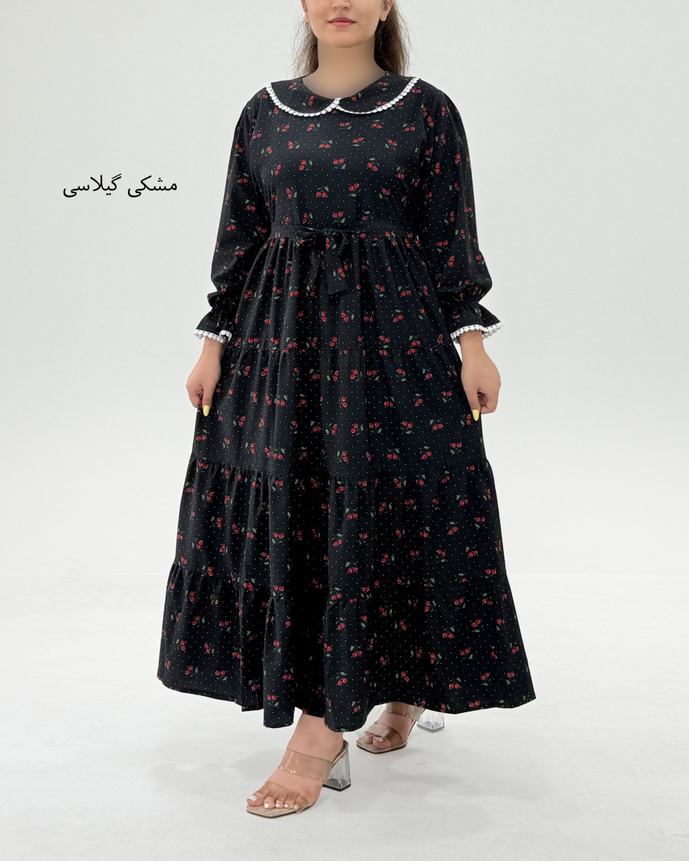 پیراهن بلند گیلاس کد 1858